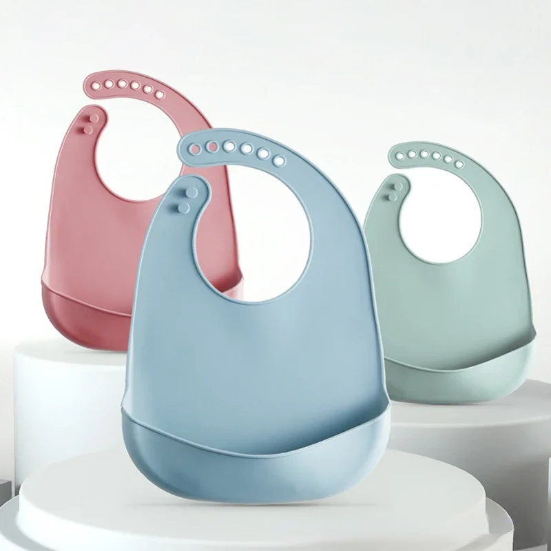 Waterproof Baby Bibs Silicone - 1-3 個ベビーよだれかけ調節可能な防水よだれかけ赤ちゃんソフト食用シリコーン新生児唾液滴下タオルよだれスカーフ BPA フリー