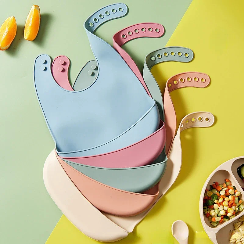 1/2 個ベビーよだれかけ調節可能な防水よだれかけ赤ちゃんソ - Waterproof Baby Bibs Silicone のレビューと価格