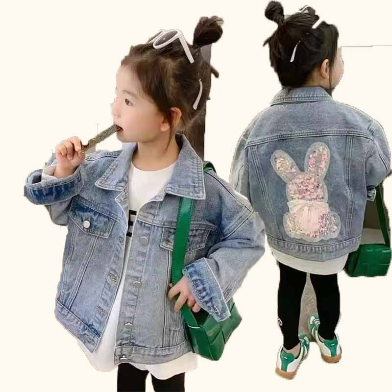 女の赤ちゃんデニムコート子供のファッションジャケット春子供カ - Baby Clothes のレビューと価格