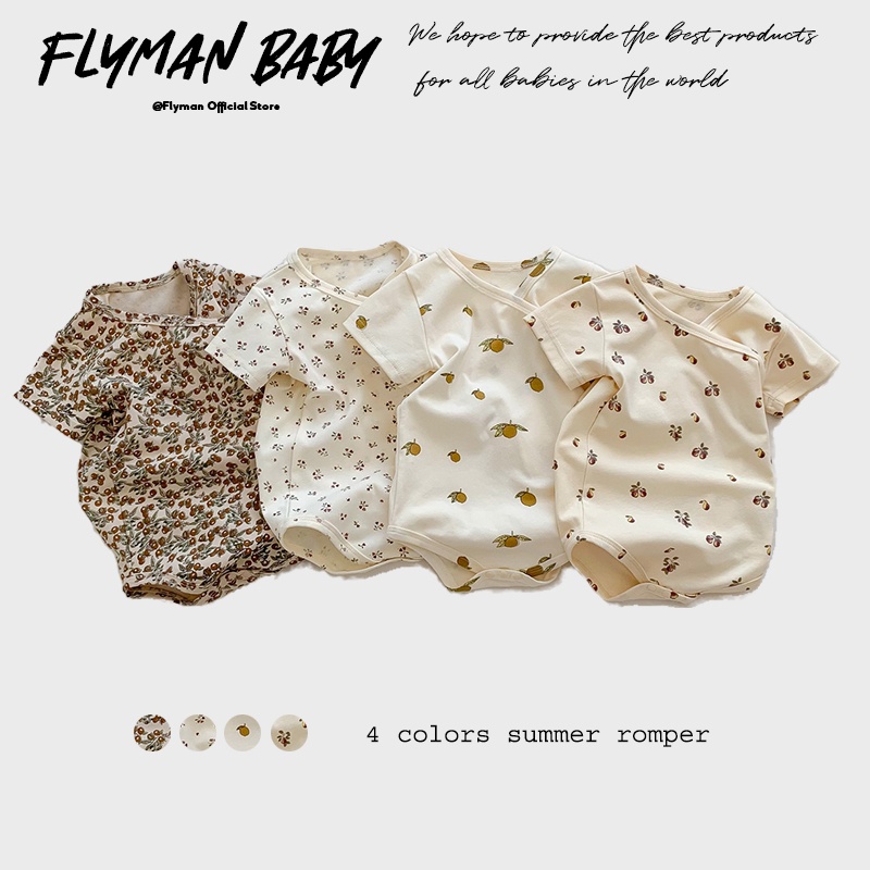 新生児ガールズボーイズベビーロンパースフルーツフラワープリン - Newborn Baby Girl Romper Floral のレビューと価格