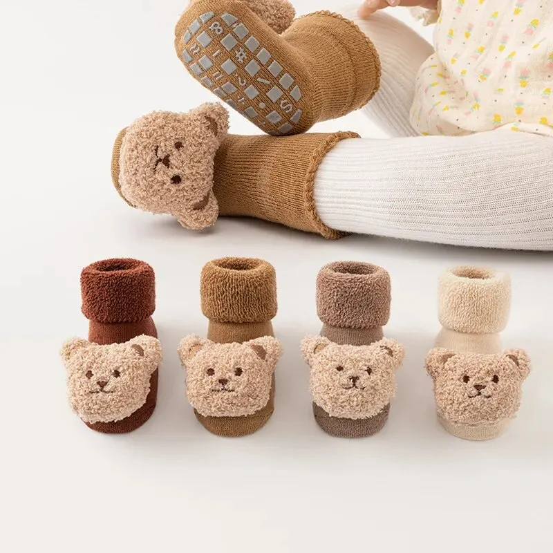 0〜2歳の赤ちゃん用のベルベットシューズ,柔らかくて厚いソー - Unisex Baby Socks Non Slip のレビューと価格