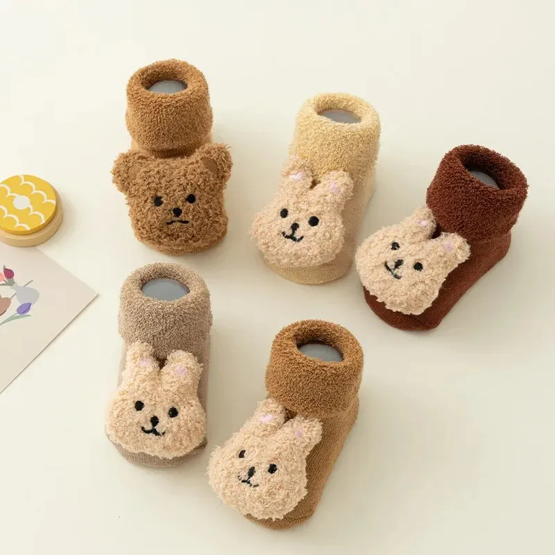 0〜2歳の赤ちゃん用のベルベットシューズ,柔らかくて厚いソー - Unisex Baby Socks Non Slip のレビューと価格
