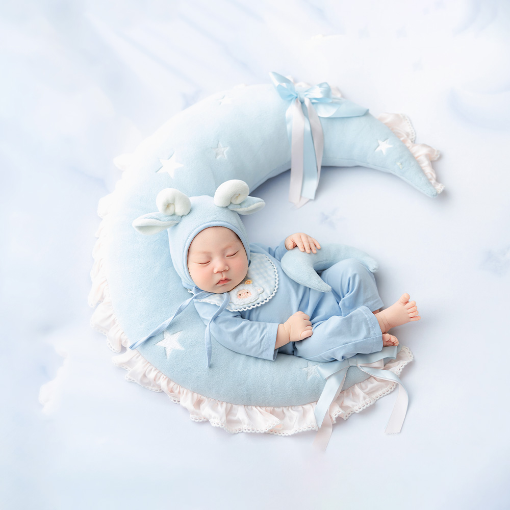 かわいい羊の新生児写真撮影用小道具セット 月型ポーズ枕 子羊 - Infant Photography Props Outfit のレビューと価格