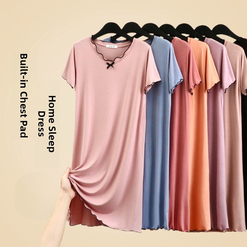 モーダルスリープドレス女性夏半袖膝上丈ナイトガウンマタニティ - Maternity Wear のレビューと価格