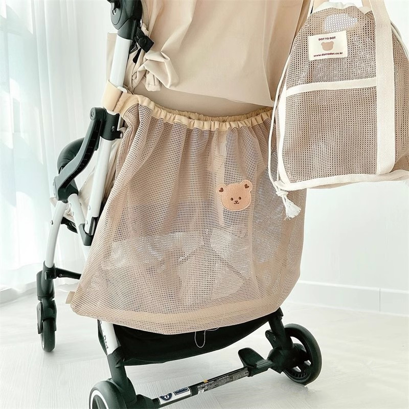 再利用可能なベビーカーハンギングバッグ夏メッシュベビーカーバ - Diapering のレビューと価格