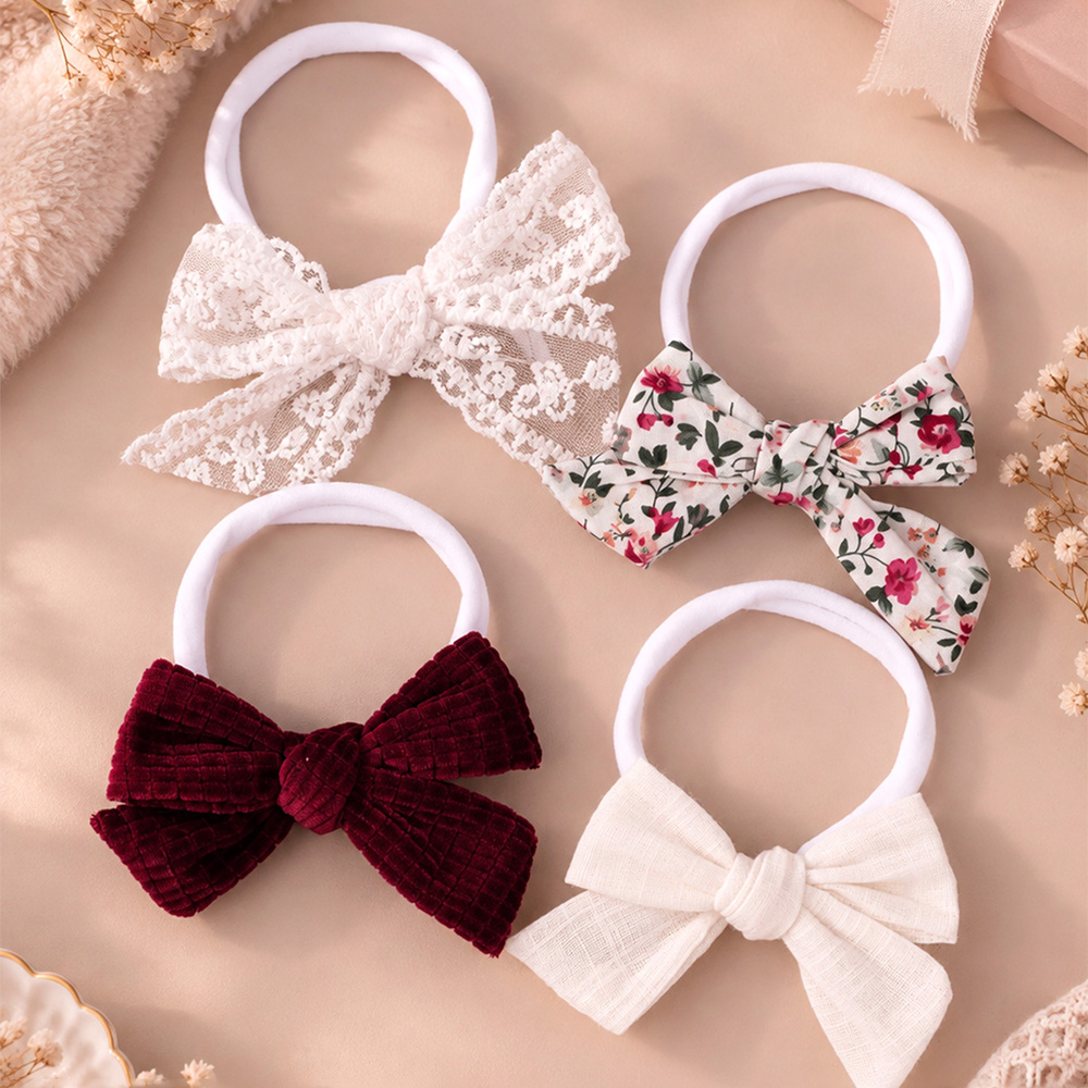 ベビー用リボンヘアバンドセット。新生児から幼児向けの女の子用 - Baby Gear のレビューと価格